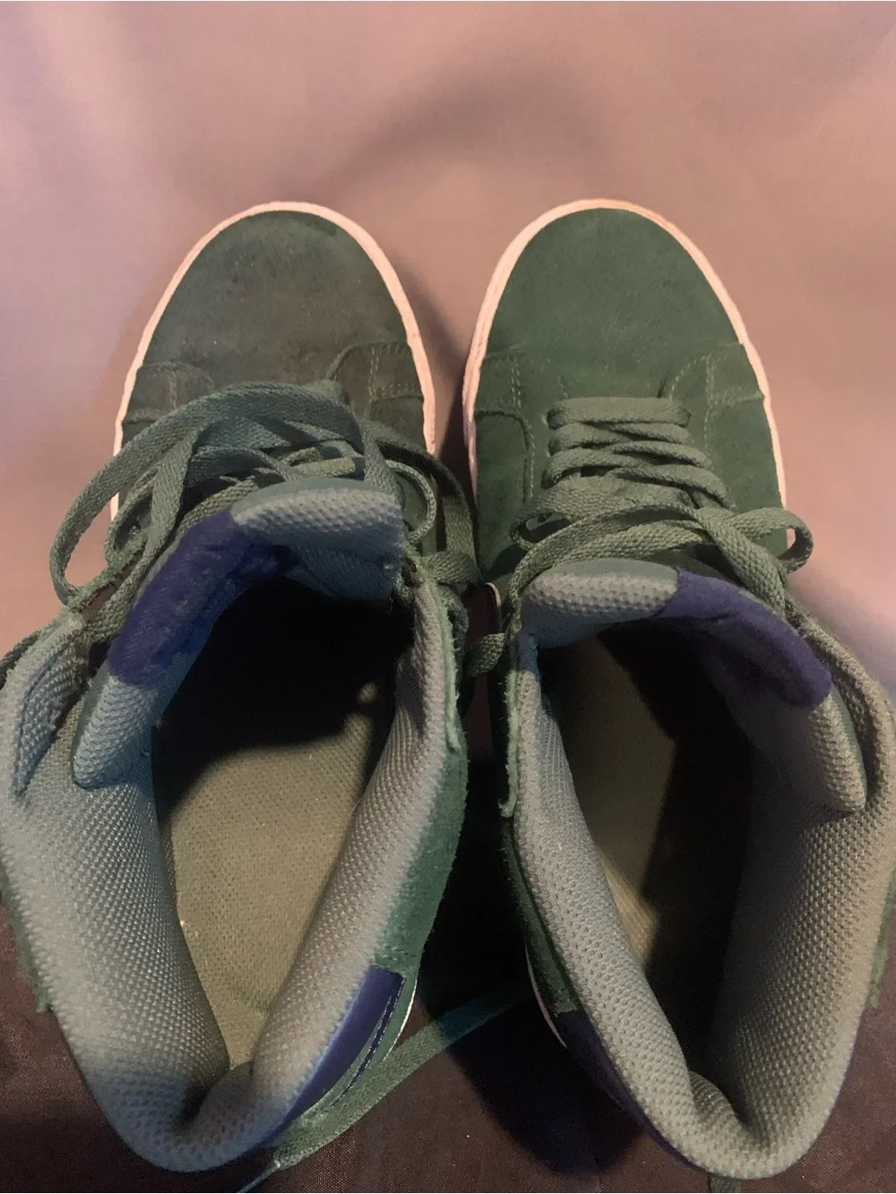 Nike Youth’s SV Zoom Blazer Mid-high Sneakers in Noble Green/Midnight Navy